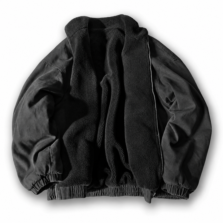 Liam - Men's Winter Jacket with Plush Sherpa Lining and Gathered Cuffs