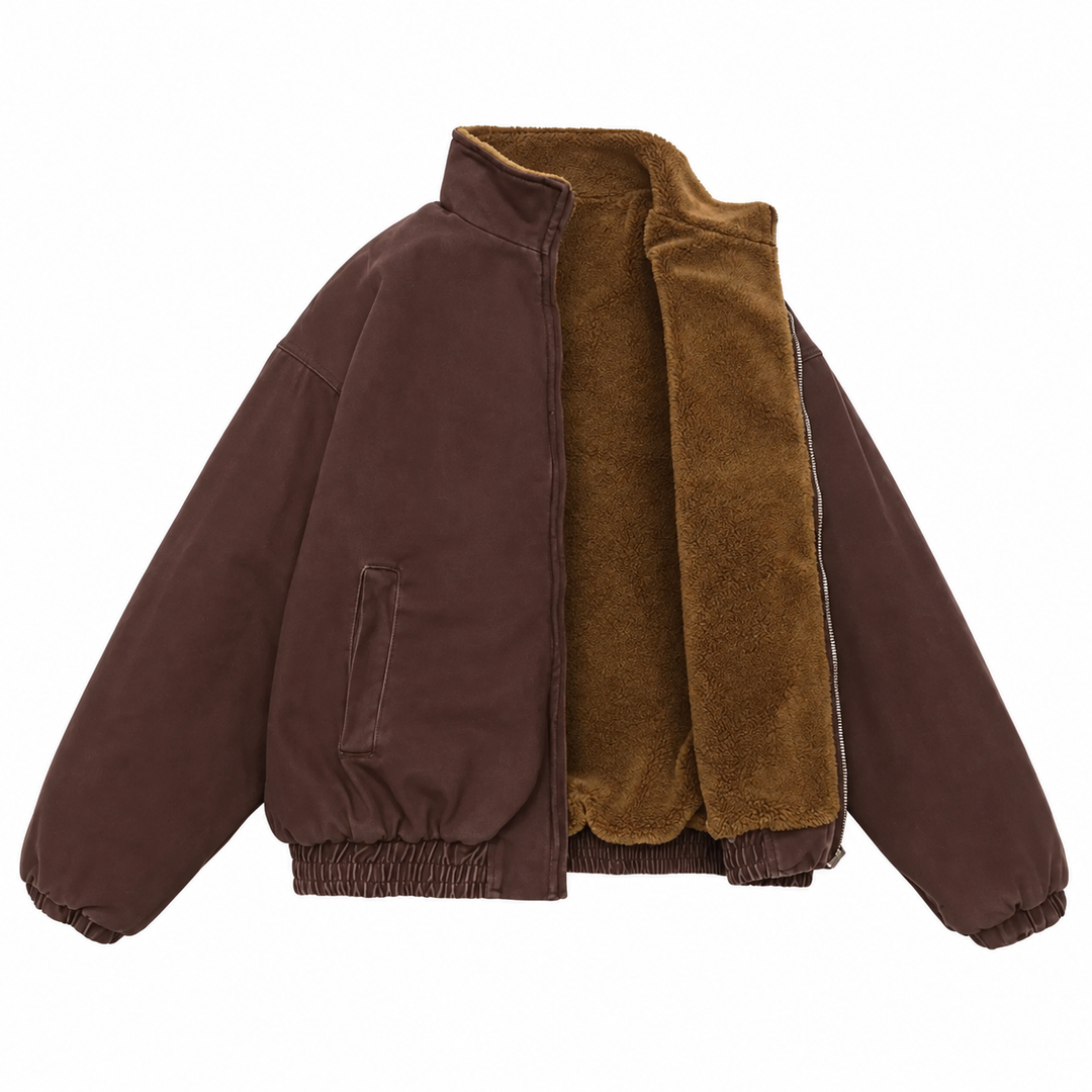Liam - Men's Winter Jacket with Plush Sherpa Lining and Gathered Cuffs