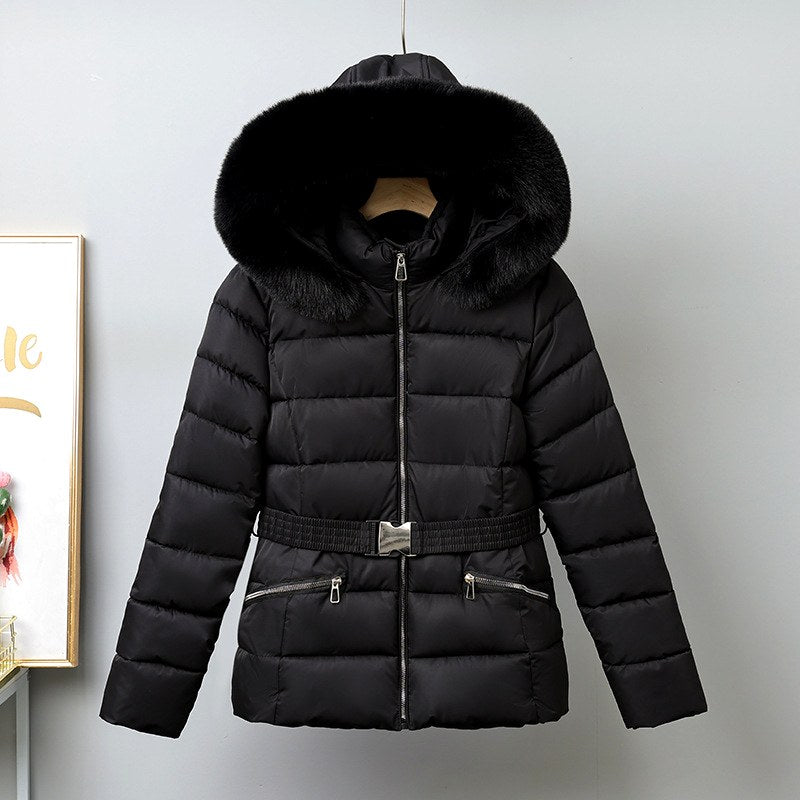 Liana - Women’s Hooded Puffer Jacket with Faux Fur Trim 2