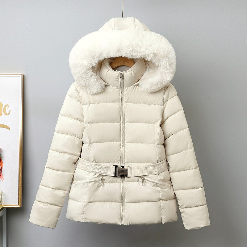 Liana - Women’s Hooded Puffer Jacket with Faux Fur Trim 3