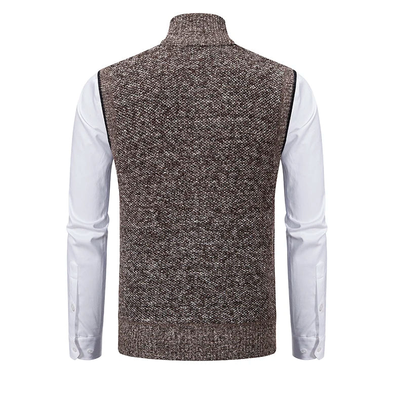 Louie - Men's Men's Textured Knit Zip-Up Vest