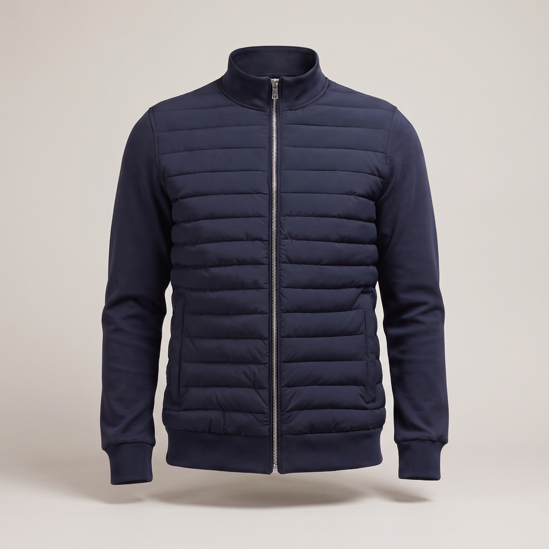 Mack - Men’s Zip-Up Jacket with Ribbed Trim