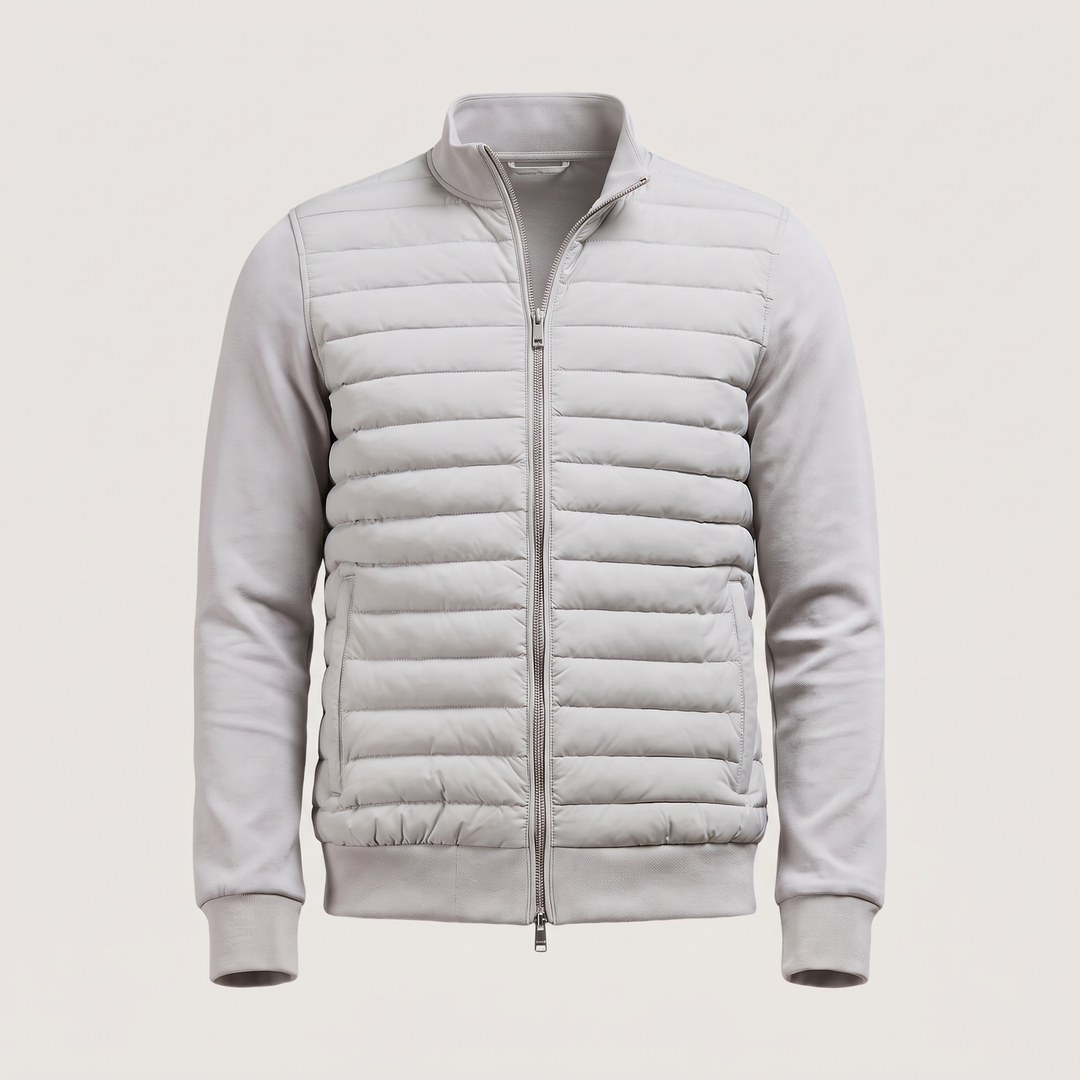Mack - Men’s Zip-Up Jacket with Ribbed Trim