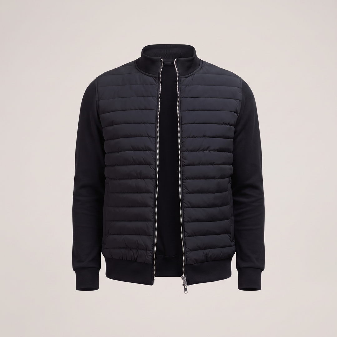 Mack - Men’s Zip-Up Jacket with Ribbed Trim