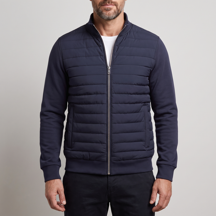 Mack - Men’s Zip-Up Jacket with Ribbed Trim