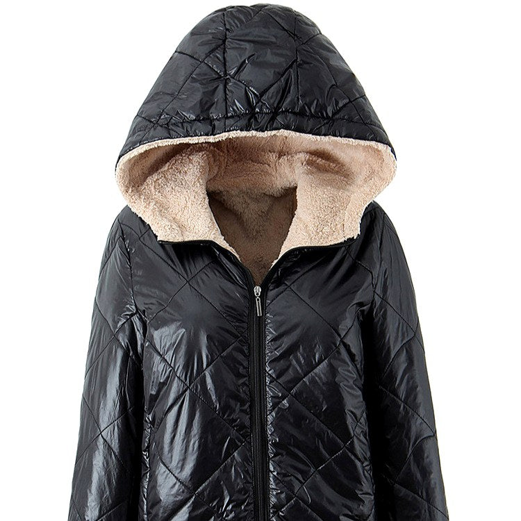 Milena - Women’s Quilted Puffer Jacket with Sherpa Collar 2