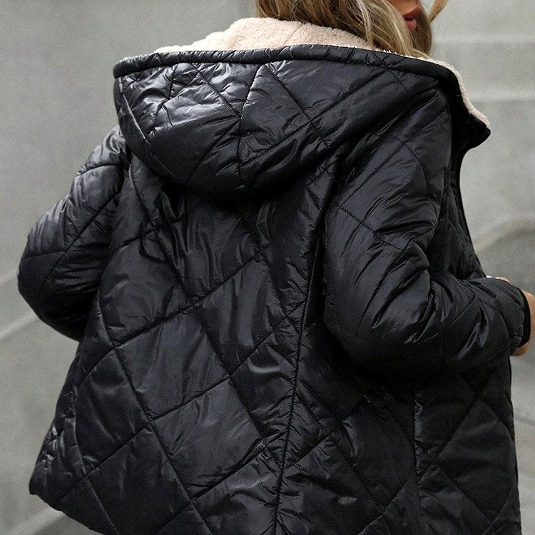 Milena - Women’s Quilted Puffer Jacket with Sherpa Collar 7