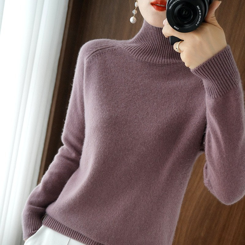 Miriam - Women’s Ribbed Turtleneck Knit Sweater 4