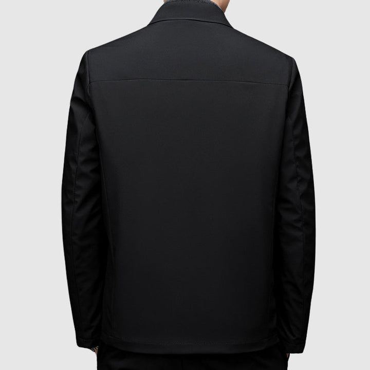 Nathan- Men's Polo Collar Down Jacket with Zip Closure