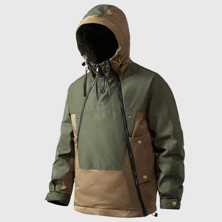 Ruben - Men's Colorblock Half-Zip Hooded Jacket