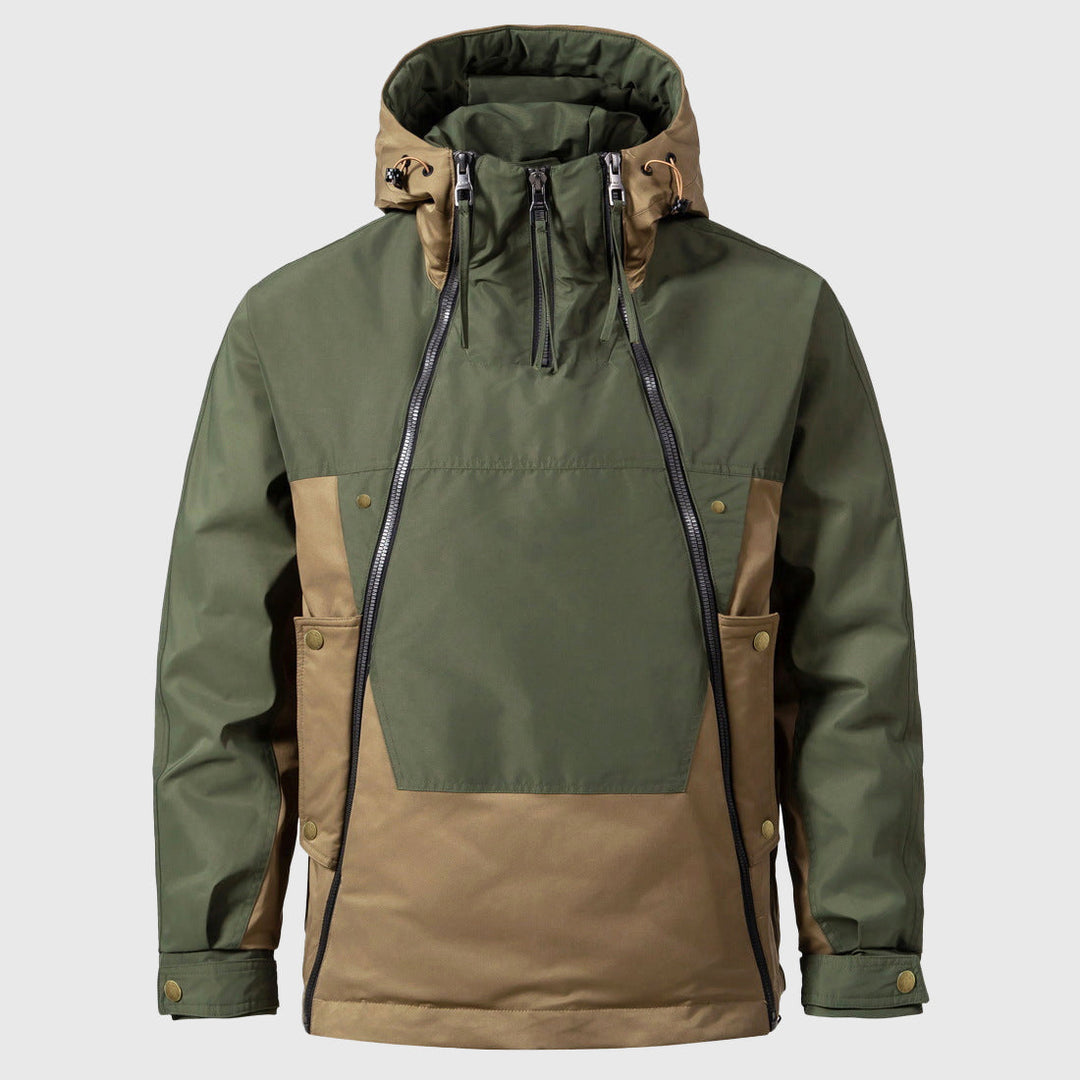 Ruben - Men's Colorblock Half-Zip Hooded Jacket