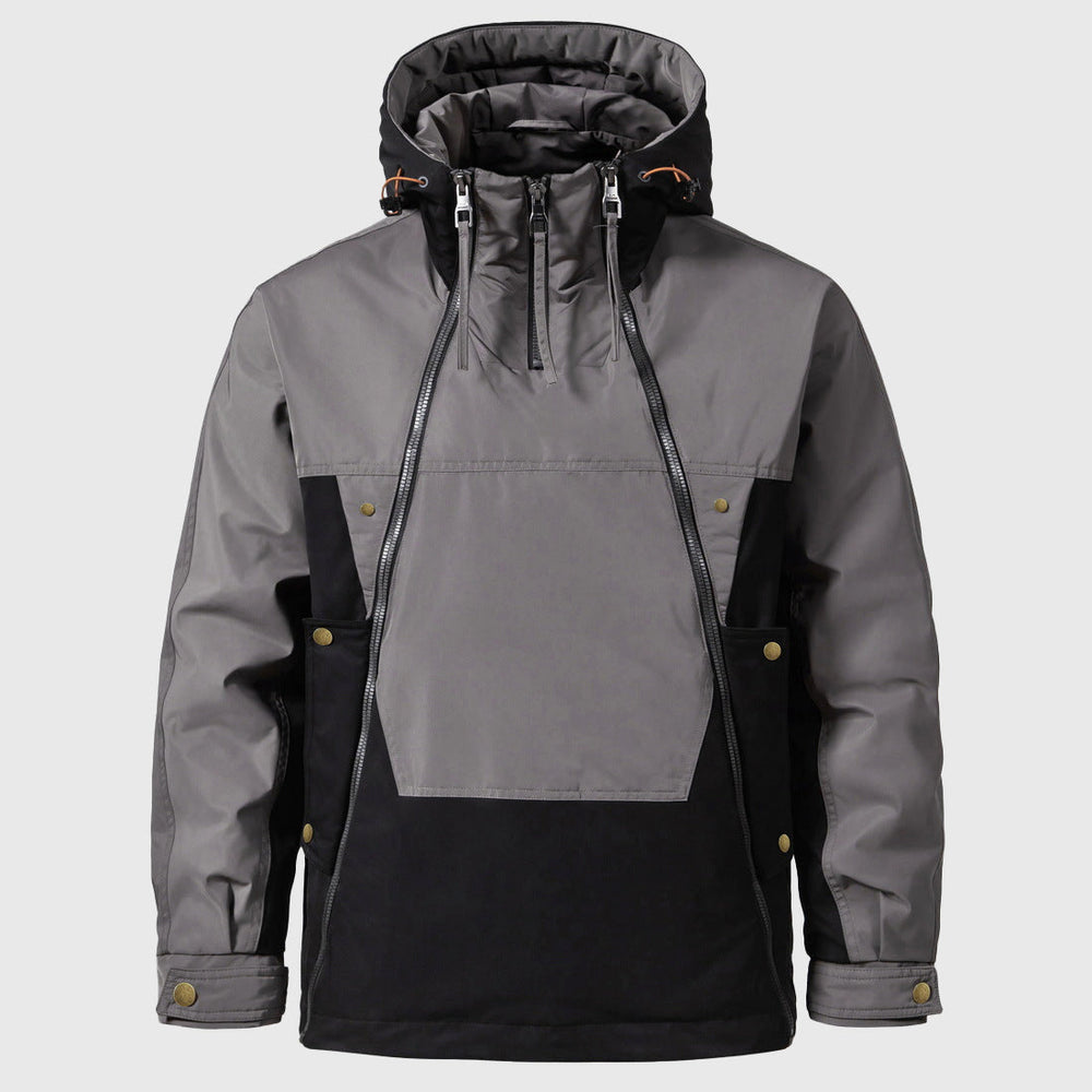 Ruben - Men's Colorblock Half-Zip Hooded Jacket