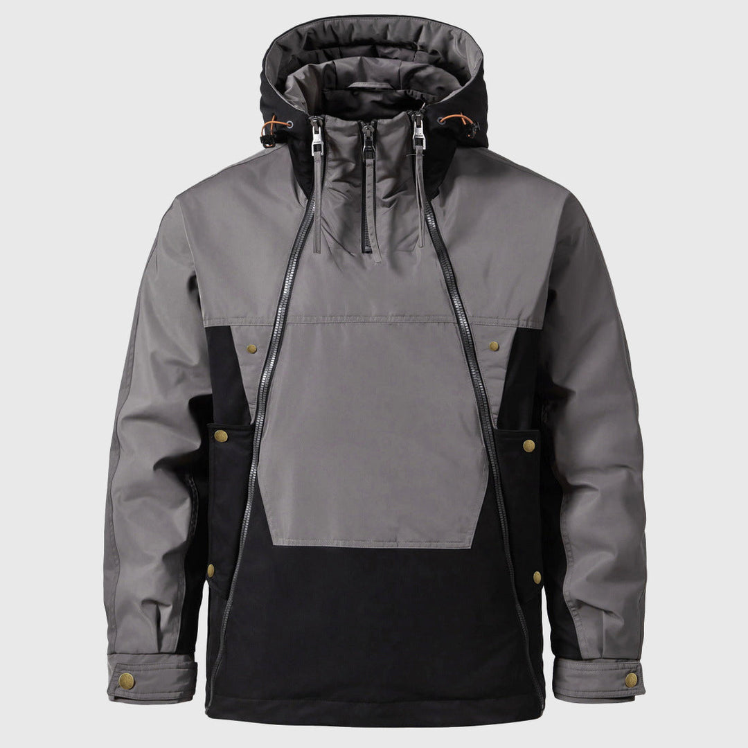 Ruben - Men's Colorblock Half-Zip Hooded Jacket