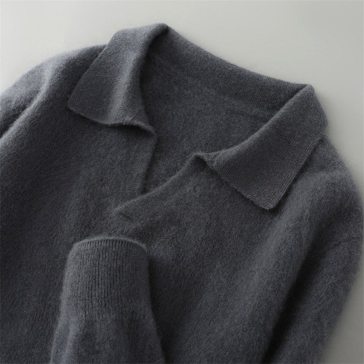 Russell - Men's Wool Pointed-Collar Pullover Sweater 2