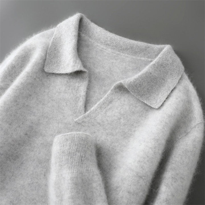 Russell - Men's Wool Pointed-Collar Pullover Sweater 3
