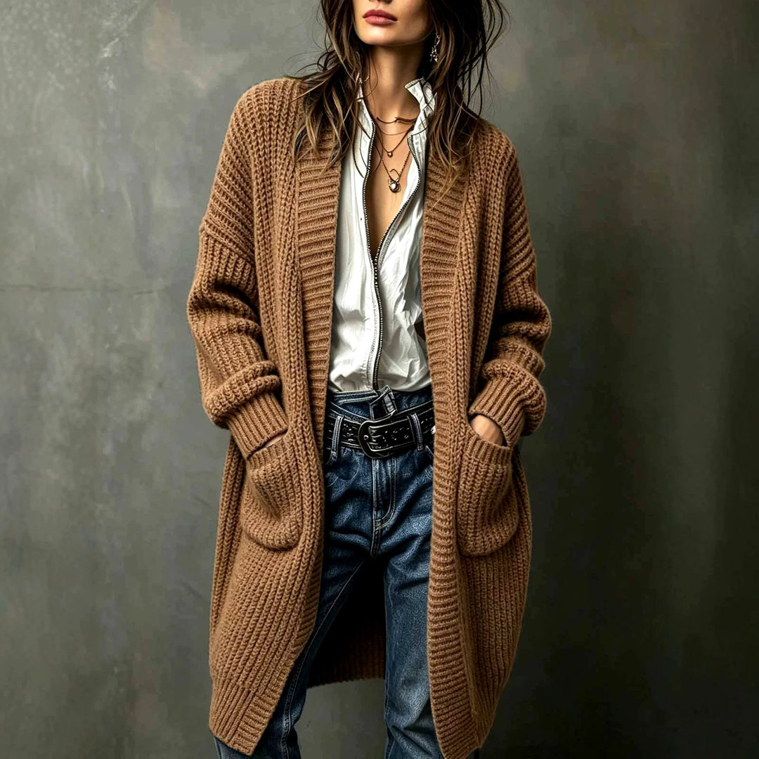 Ryza - Women's Chunky Knit Longline Cardigan 7
