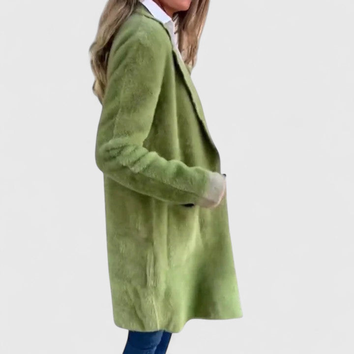 Thea - Women's Longline Button-Front Cardigan