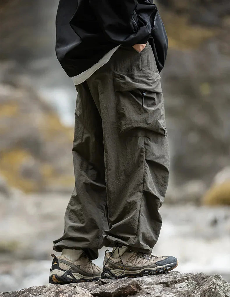 Walter - Men's Water-Resistant Cargo Pants with Drawstring Cuffs