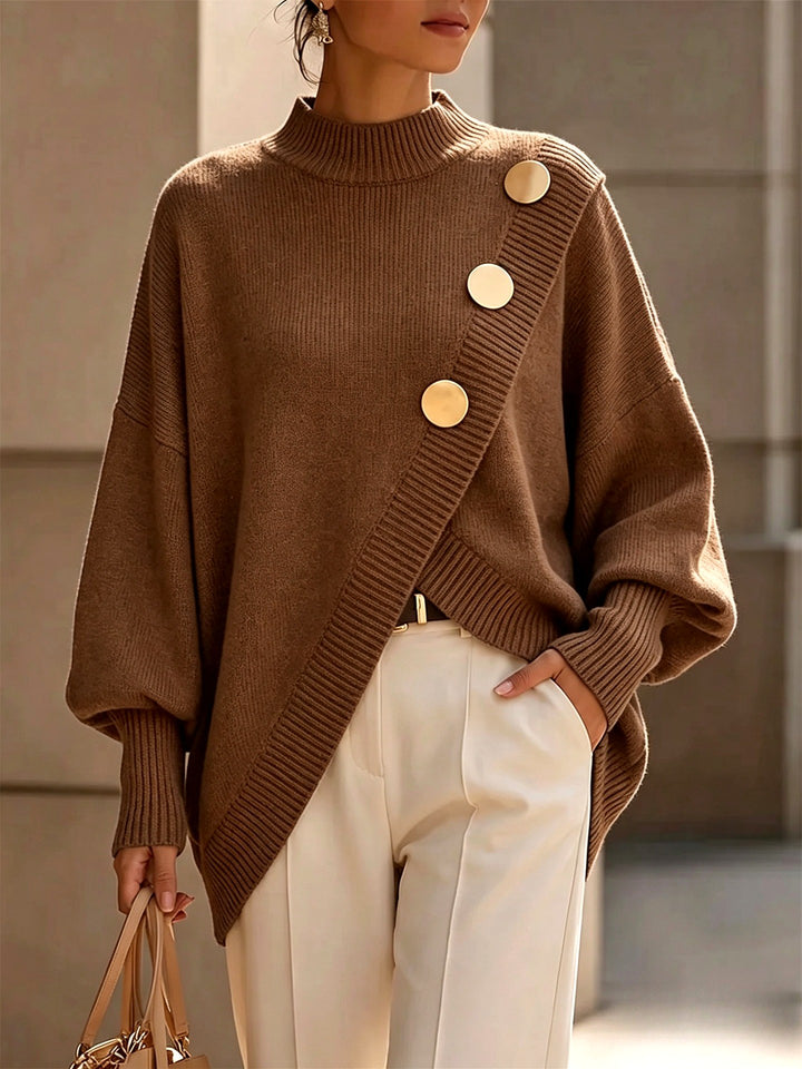 Zariah – Women’s High Neck Oversized Knit Sweater 5